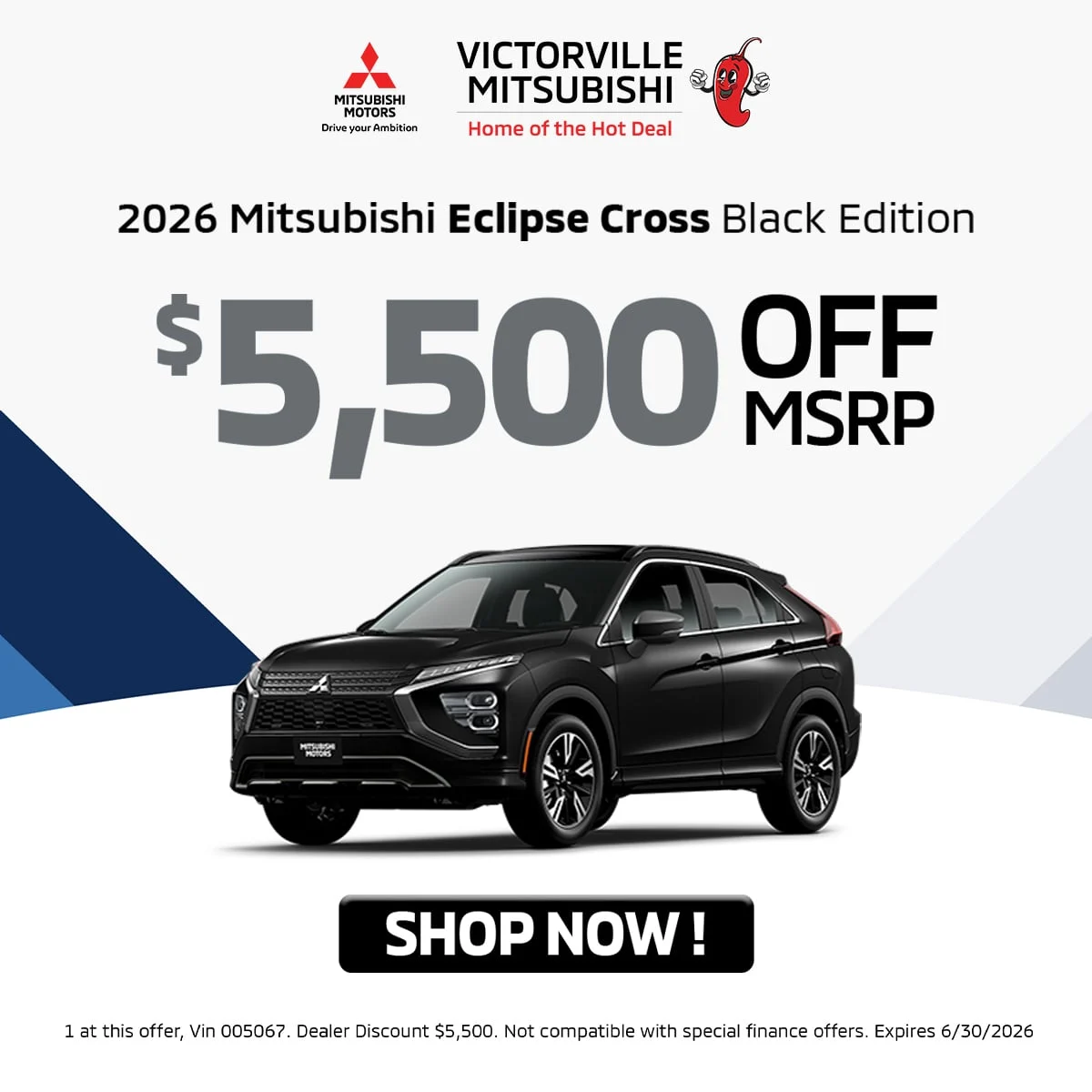2026 Mitsubishi Eclipse Cross special offer at Victorville Mitsubishi